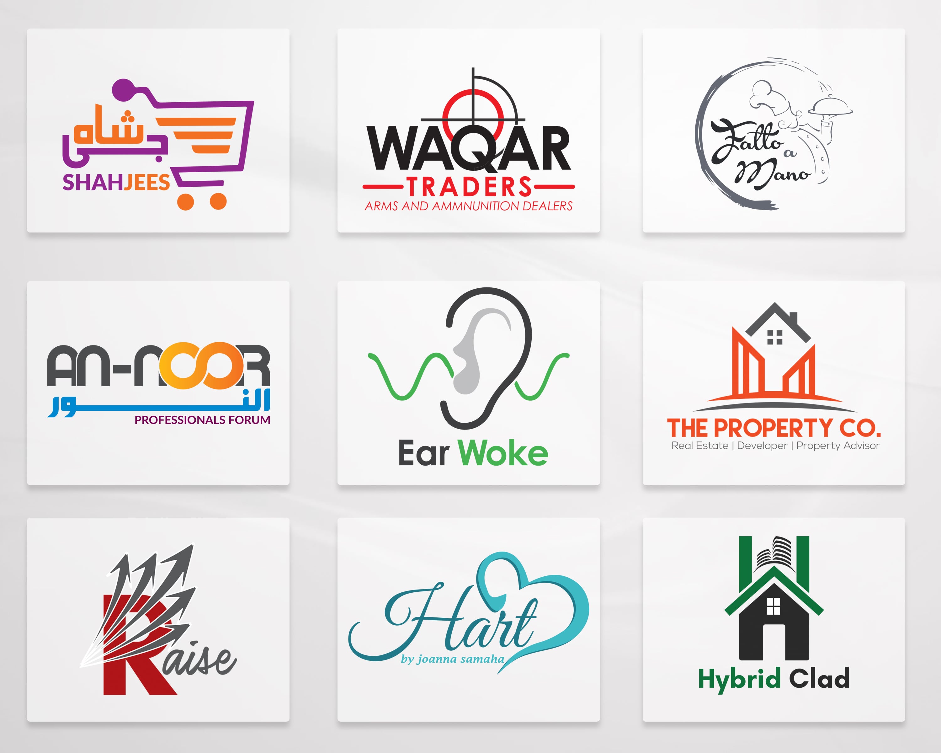 Creative logo design ideas Lahore brand identity sample 2026